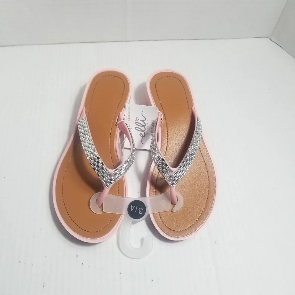 NWT ELLI BY CAPELLI GIRL'S WEDGE SANDALS SIZE 3/4